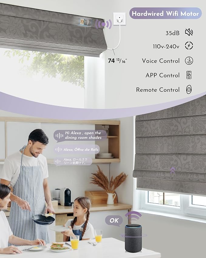 Graywind Smart Roman Shades Compatible - Image 3