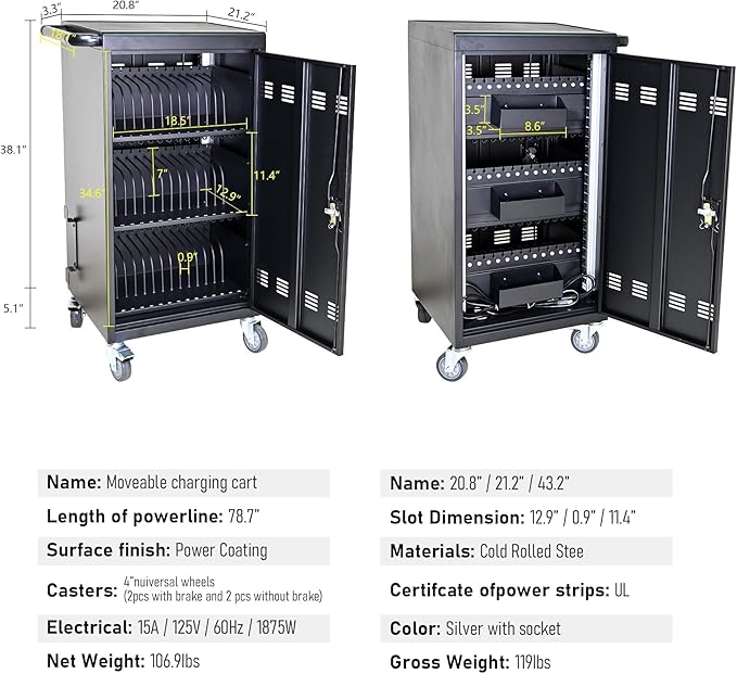 45-Bay Mobile Charging Cart - Image 3