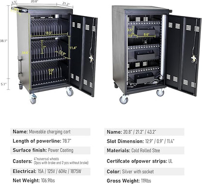 45-Bay Mobile Charging Cart - Image 3