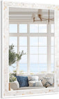 Tanmicoshomy 26 x 40 Inch Rectangle Wall Mirror, Natural Shell Framed by Tanmicoshomy