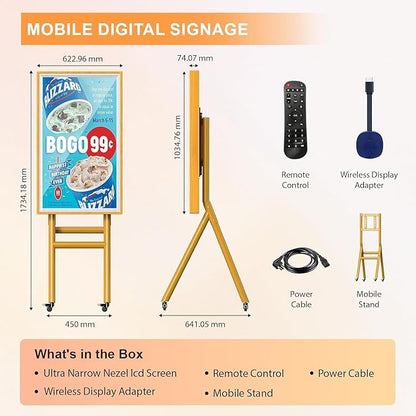 MWE Mobile Digital Signage Display 43in, Portable UHD Touchscreen Advertising - Image 7