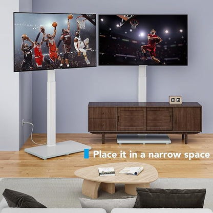 AX WABER Floor TV Stand with Power Outlet, Universal TV Stand Mount - Image 7