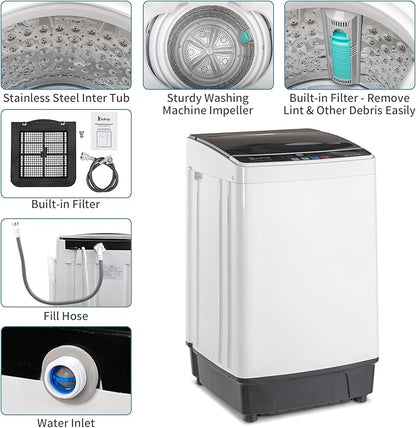 ROVSUN 1.5CuFt Portable Clothes Dryer and 17.6LBS Full-Automatic Washing - Image 9