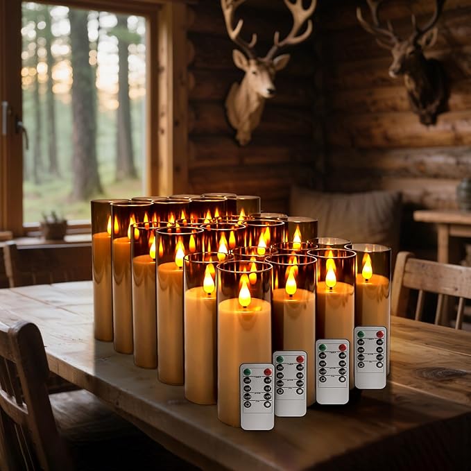 Halloween Decoration Flickering Flameless Candles Battery Operated Timer Led - Image 9