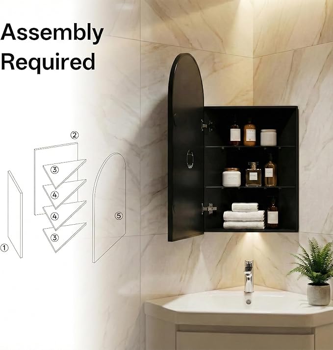 LED Corner Medicine Cabinet - Image 6