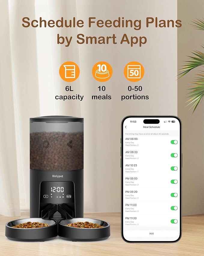 Automatic Cat Feeder 2 Cats - 5G WiFi Pet Feeder - Image 3