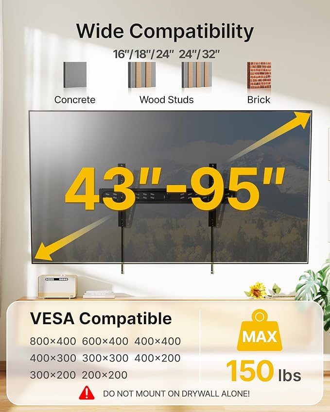 monTEK Ultra Slim Tilting TV Wall Mount Bracket - Image 6