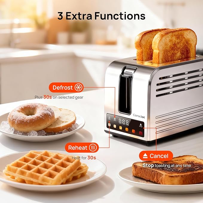 Toaster 2 Slice, Consciot Smart Touch Screen Toasters - Image 8