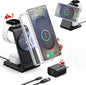 Magnetic Wireless Charger for Samsung, 3 in 1 Mag-Safe Charging Station for by Meifigno