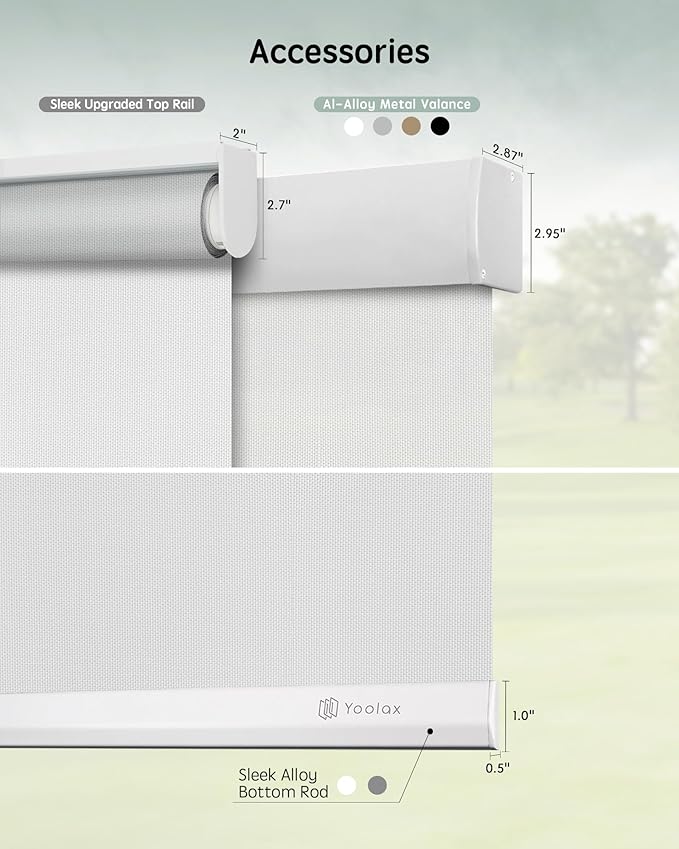 Yoolax Motorized Solar Shades, Flame Resistat Smart Blinds - Image 5