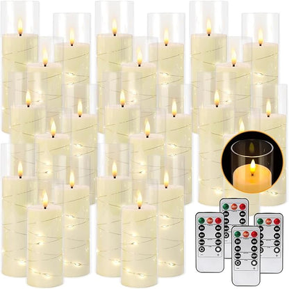 24 Pack Christmas Decoration Flickering Flameless Candles, Battery Operated - Image 8