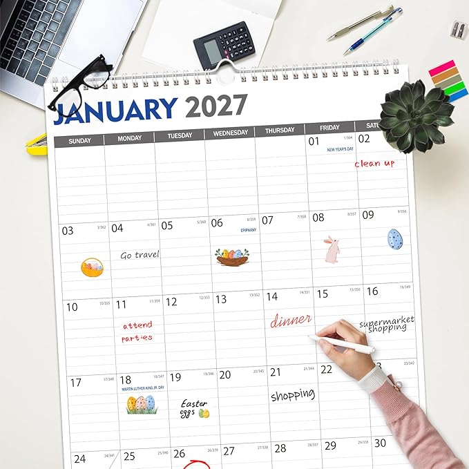 GuassLee Extra Large Wall Calendar 2026, 18 Months - Image 6
