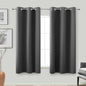KOUFALL Black Out Curtains 48 Inch Long, Dark Grey by KOUFALL
