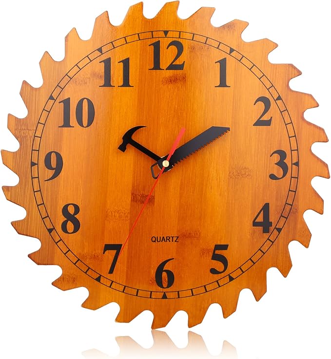 CIGERA 12 Inch Wood Wall Clock by CIGERA