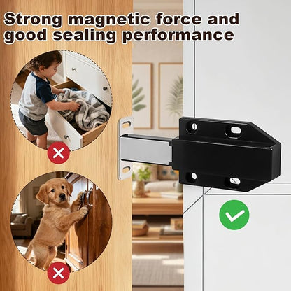 4 Pack Magnetic Push Latch, Heavy Duty Magnetic Touch Latch, - Image 3