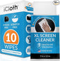 iCloth XL Screen Cleaning Wipes, Lint-Free and Streak-Free, Fast-Drying by iCloth