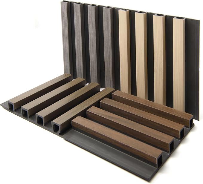 Art3d 4-Pack 6 x 6 Inch WPC Wood Slat Wall Panel - Image 3