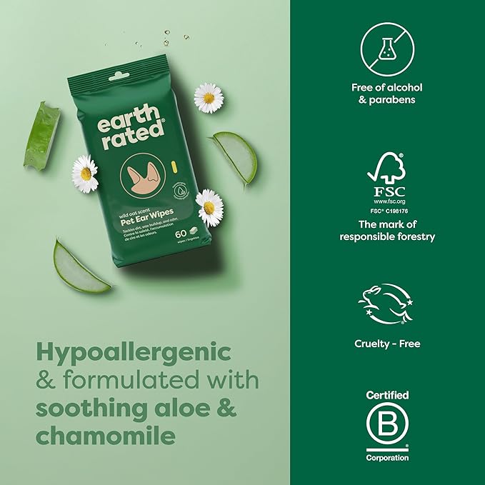 Earth Rated Vet-Developed Pet Ear Wipes, Hypoallergenic Cleaner - Image 8