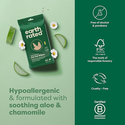 Earth Rated Vet-Developed Pet Ear Wipes, Hypoallergenic Cleaner - Image 8
