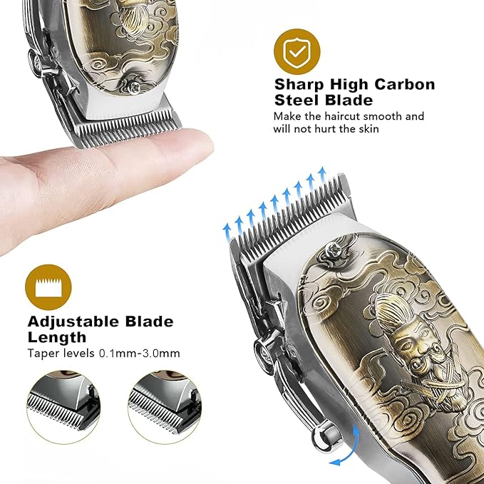 RESUXI Mens Hair Clippers and Trimmers Set, Professional Cordless Barber - Image 2