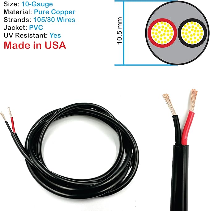NATIONAL Wire & Cable – 10 AWG 2-Conductor Premium Copper Wire, 250 ft - Image 2