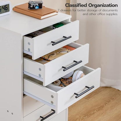 HOOBRO 7-Drawer File Cabinet, Wooden Office Cabinet - Image 5