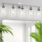 Guliaofo 5-Light Bathroom Vanity Lights, E26 Modern Brushed Nickel Bathroom by GuliaofoLights