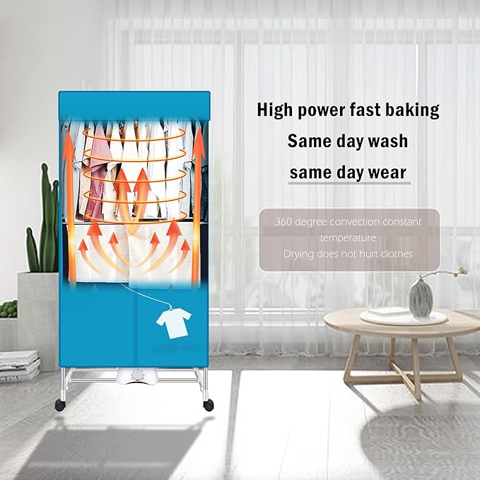 Portable Dryer, 110V 1000W Electric Clothes Dryer Machine, Double Layer - Image 5