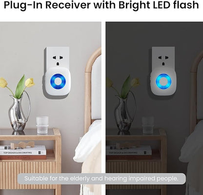 Wireless Doorbell with 2 Receivers 2 Buttons - Image 4