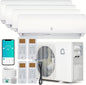 28K 3 Zone Mini Split Air Conditioner and Heater, 20 SEER2 208-230V 9000 + 9000 by PioneerWorks