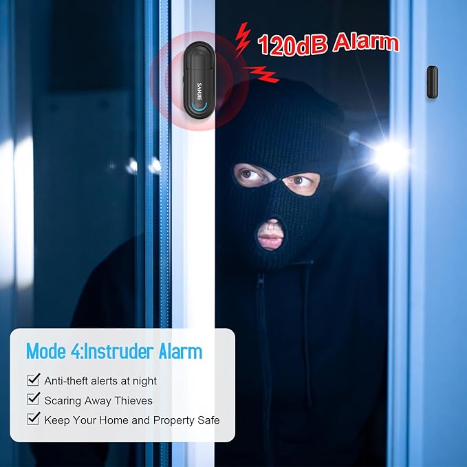Pool Door Alarms for Home Security Loud, 0-120 Db Volume Ajustable - Image 4