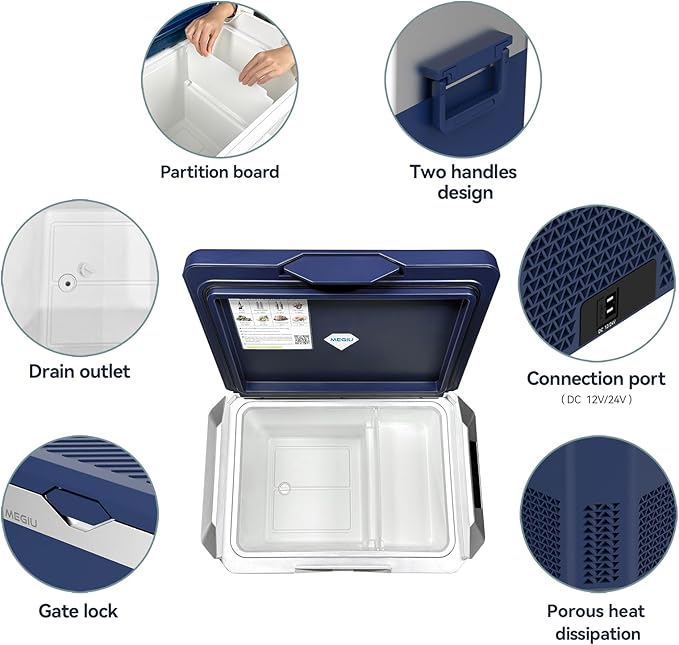 Car Fridge Portable 12V Refrigerator 32 Quart 12 Volt Freezer Compressor Cooler - Image 9
