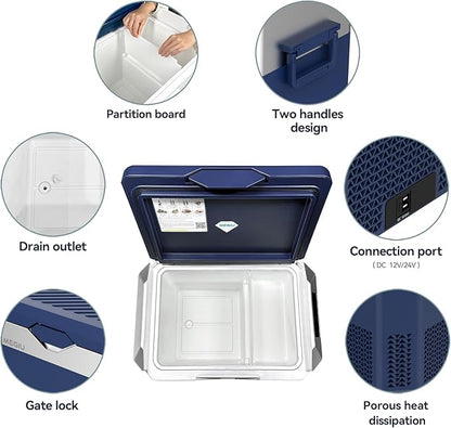 Car Fridge Portable 12V Refrigerator 32 Quart 12 Volt Freezer Compressor Cooler - Image 9