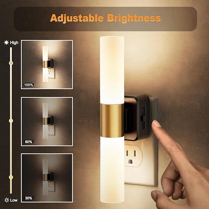 JandCase LED Night Light, Night Lights Plug into Wall, 3000K Soft White - Image 2