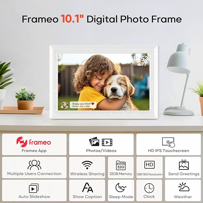 Frameo 10.1" Digital Picture Frame, Smart WiFi Digital Photo Frame - Image 8