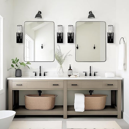 ANDY STAR Wall Mirror for Bathroom, Modern Rounded Rectangle Metal Frame Mirror - Image 7