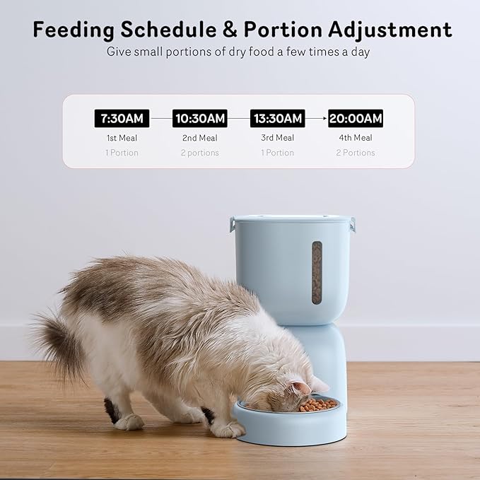 Automatic Cat Feeder and Water Dispenser FW1, Wire or Battery Cat Food - Image 2