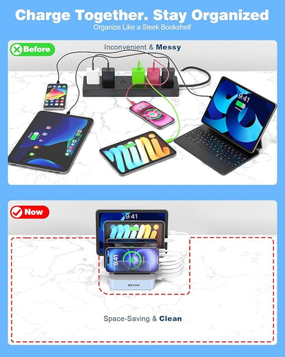 MSTJRY Charging Station for Multiple Devices : 5 Port Multi USB-A Charger - Image 4