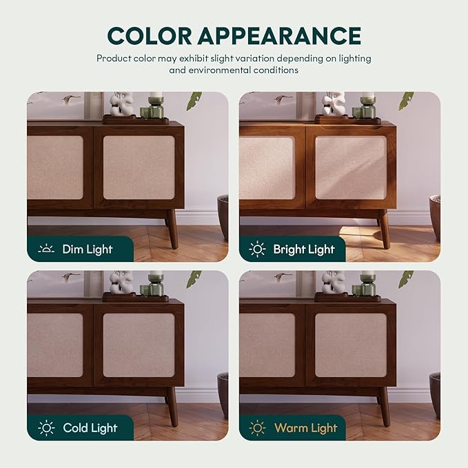 Calista TV Stand 1 Drawer 2 Door – Chestnut Finish Media Console - Image 8