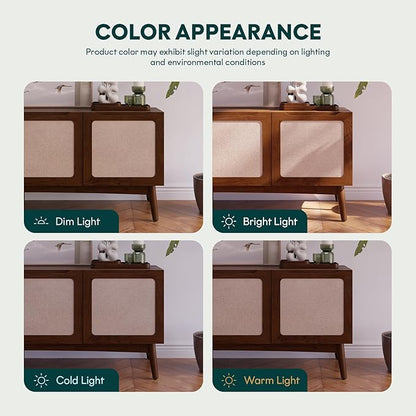 Calista TV Stand 1 Drawer 2 Door – Chestnut Finish Media Console - Image 8