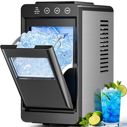 Antarctic Star Ice Maker, 26lbs in 24Hrs, 8 Cubes in 6 Mins, 0.8L Tank & 1.1lb by AntarcticStar