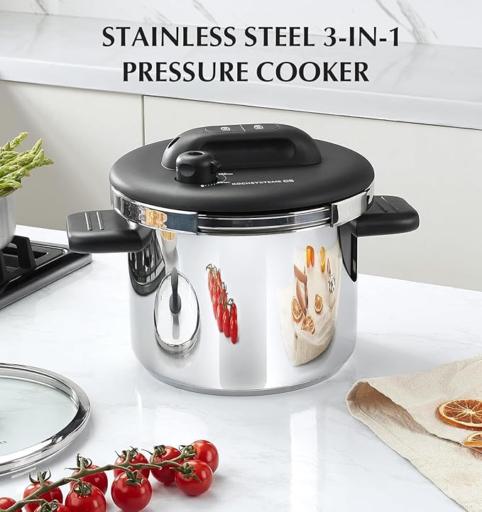 KOCH SYSTEME CS Stainless Steel Pressure Cooker 8.5QT, Olla de Presion - Image 9