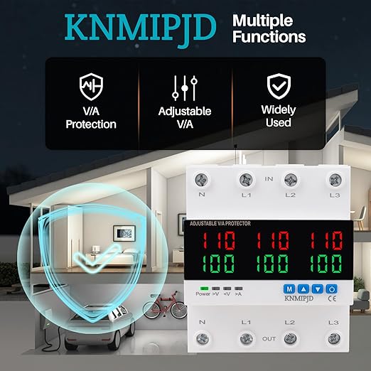 KNMIPJD Over Under Voltage Protection Device, 110V 100A Adjustable Circuit - Image 3