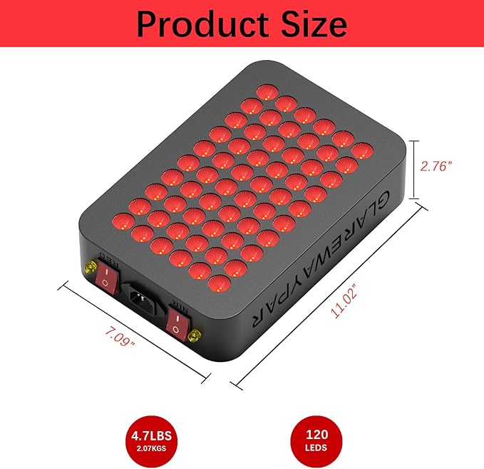 LED Red Light Therapy for Body Infrared Red Light Therapy Red Light Panel Red - Image 6