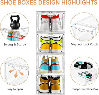 6 Pack Large Shoe Storage Box, Shoe Containers - Image 3