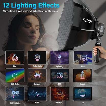 SIRUI Super Bulbs C150X 150W LED Video Light, COB Portable Photography Camera - Image 7