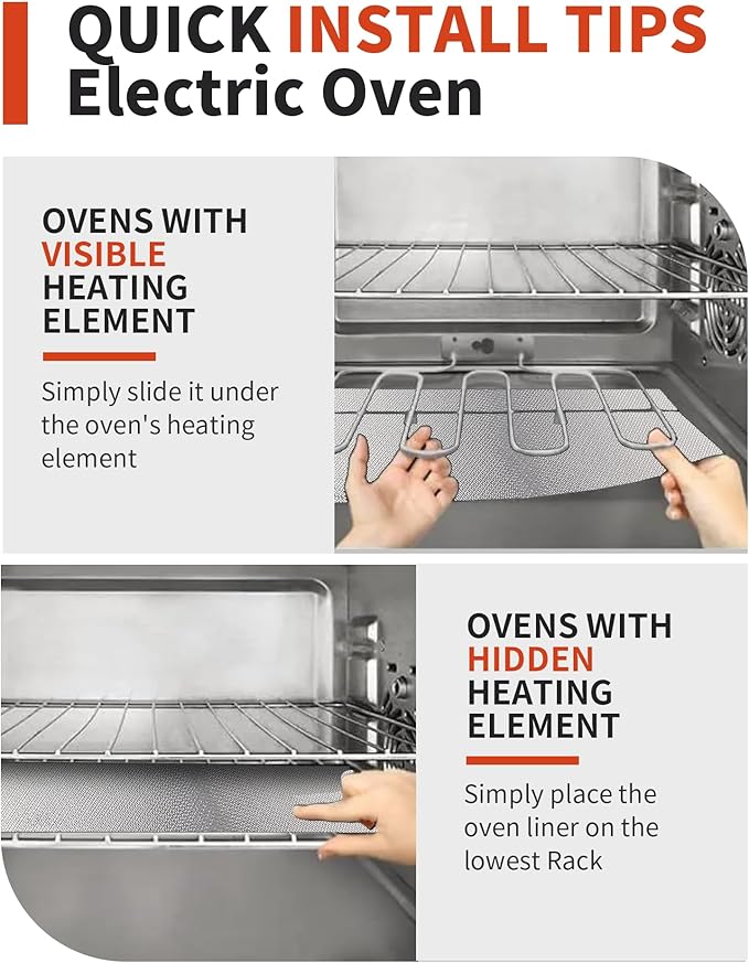 3 Pack Oven Liners for Bottom of Oven, 17x25" Large Heavy Duty Non-Stick - Image 9