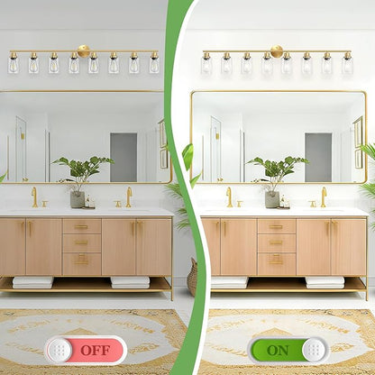 Guliaofo 8-Light Brushed Gold Vanity Lights - Image 5
