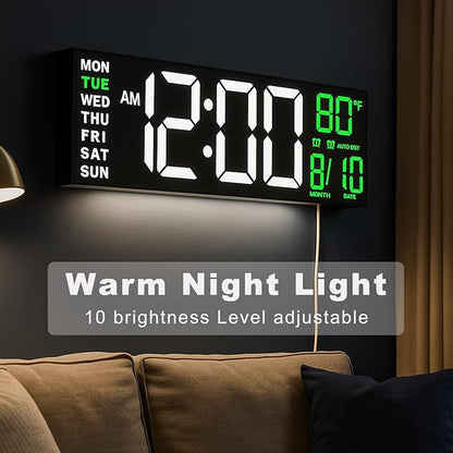 TrophyRak 16" Large Digital Wall Mount Clock, Count Down Timer, Big LED - Image 8