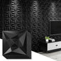Greymond Black PVC 3D Wall Panels, 33 Pack 11.8''x11.8''Geometric Design by Greymond